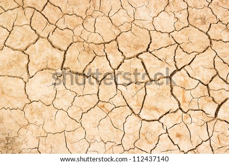 texture of the crackled white clay in the desert