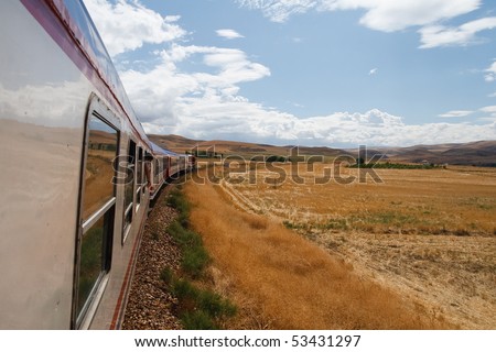 Train trip from Ankara to Kaysery, Turkey