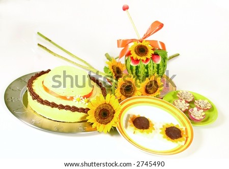 Sunflower theme party food