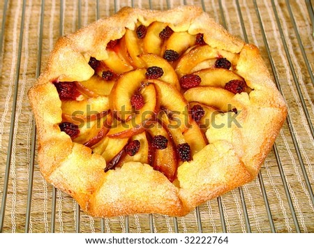 Apple and blackberry pie