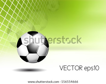 Sports background - soccer ball in net