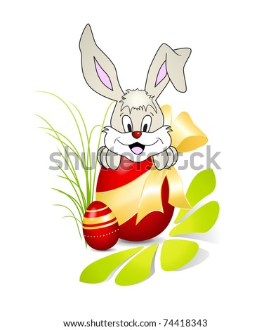 cute easter bunny clipart. stock photo : Cute Easter
