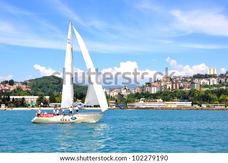 SOCHI, RUSSIA - MAY, 29: Sailing regatta for the Cup Sochi Yacht Club yachts of the high seas ORC (cruisers) on May 29, 2011 in Sochi, Russia