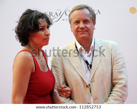 RUSSIA, SOCHI - JUNE 10: Actor Andrey Sokolov with wife at the Open Russian Film Festival 