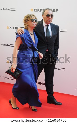 RUSSIA, SOCHI - JUNE 10: Alexander Rodnyansky with his wife at the Open Russian Film Festival \