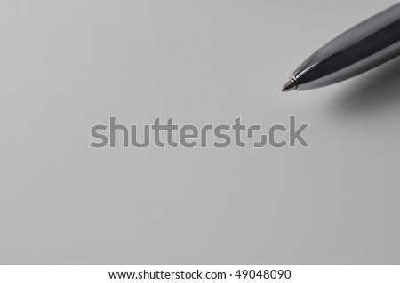 Pen tip against a white background