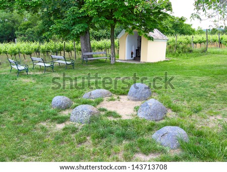 Sacred Stone (german: Heiliger Stein or Heiligen Stein), Mitterretzbach near Retz, Lower Austria. In the \
