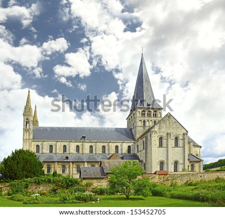 Church Saint-Martin-de-Boscherville in Abbaye romane normande Saint Georges de Boscherville, Normandy, France