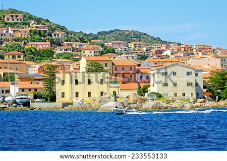 LA MADDALENA, ITALY - MAY 14: La Maddalena on May 14, 2013. Town located on the island with the same name in northern Sardinia in the famous tourist area of Costa Smeralda