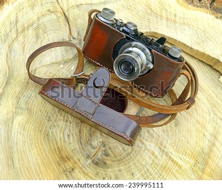 OSTRAVA, CZECH REPUBLIC - DECEMBER 23: Antique old photo Camera Leica on December 23, 2014. The legendary German camera that changed the history of photography