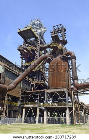Site of the former blast furnaces in metallurgical area of Dolni Vitkovice (Lower Vitkovice), Ostrava, Czech Republic