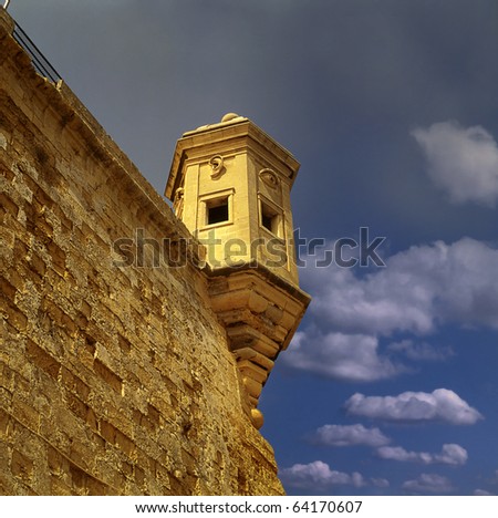 Old lookout tower, Fort Saint Michael, Malta, Maltese islands
