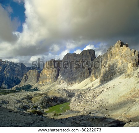 Cime di Fanis, mount Cavallo, Dolomiti mountain - Italy Europe, UNESCO World Heritage Site