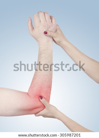 Physiotherapy treatment for  elbow pain, aches and tension. It  is also used for prevention and treatment in competitive sports.