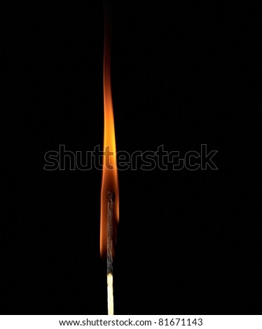 Burning Out Matchstick with fire and smoke