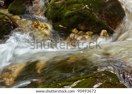 Water steam in moznica Slovenia