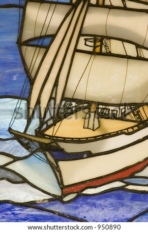 Stained Glass Ship