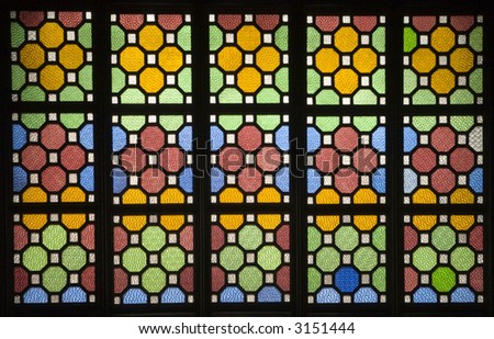Colorful and elegant antique windows in Suzhou, China