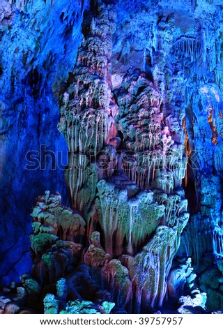 Amazingly beautiful formations in the Reed Flute Cave, China
