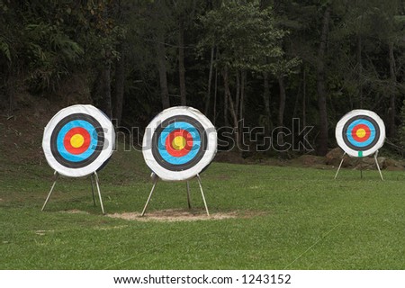archery targets in the meadows