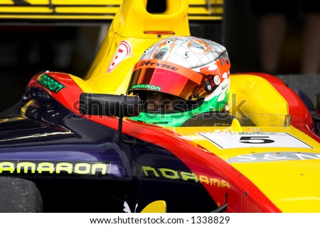colorful car and helmet