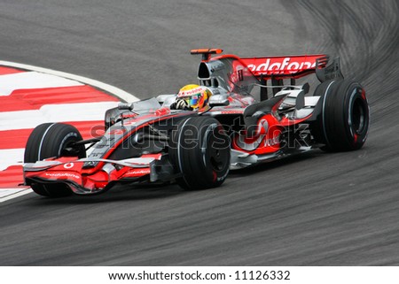 stock photo Lewis Hamilton England of Vodafone McLaren Mercedes F1 team 