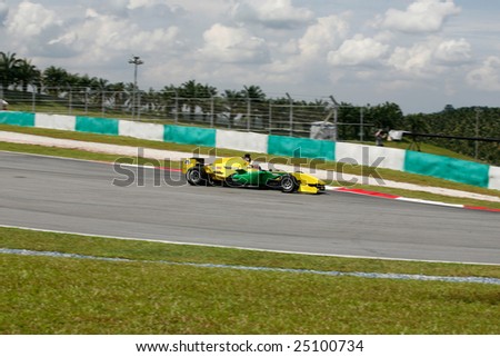 Sepang, MALAYSIA - 21 November: Team Australia in action at the World A1 GP championship races held in Malaysia. 21 November 2008 in Sepang International Circuit Malaysia.