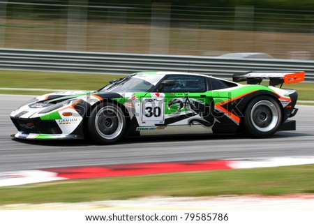 SEPANG - JUNE 17: Frank Yu of Craft Eurasia Racing in a Ford GT GT3 takes to the tracks of the Sepang International Circuit at the GT Asia Series race on June 17, 2011 in Sepang, Malaysia.