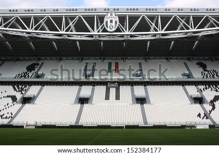 TURIN ITALY AUGUST 15 Juventus Stadium on August 15 2013 in Turin Italy Juventus stadium is home of Juventus football club TURIN ITALY AUGUST 15 Juventus Stadium on August 15 2013 in Turin Italy Juventus stadium is home of Juventus football club