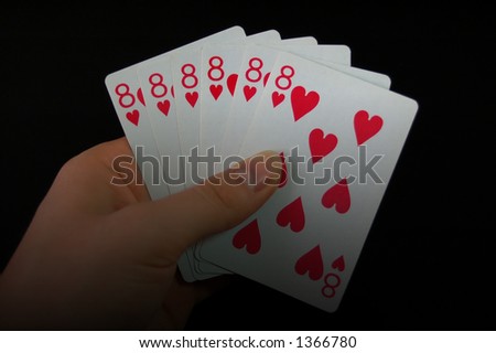 Cheating hand of cards in the dark