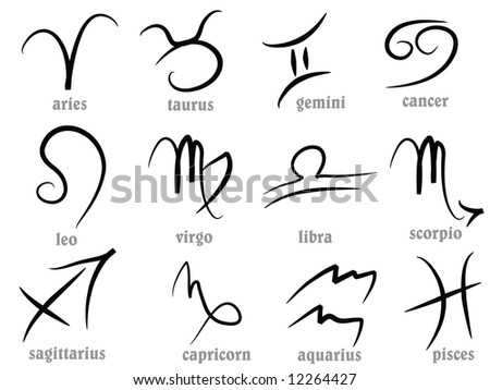 pictures of zodiac signs. Western astrological signs