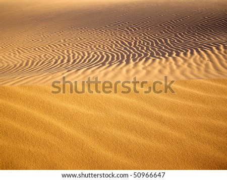 Swirling patterns of golden sand