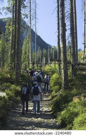 a school outing in mountain