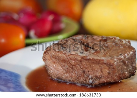 second dishes of meat: cut of beef