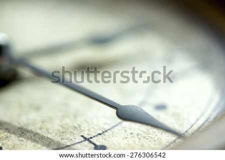 hands and time: conceptual image through a clock
