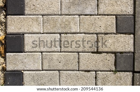 Gray and Black Square Paving Slabs Texture
