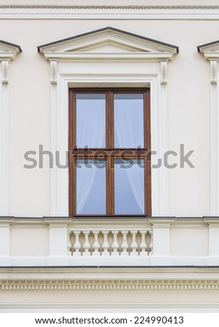 Classic Palace Window Decorated with Fine Relief Details