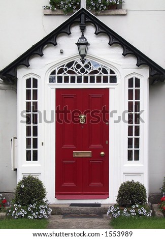 Red home door (Ireland).