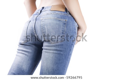 stock photo sexy bottom in classic jeans