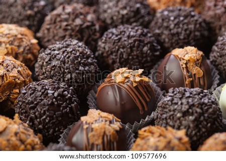 handmade chocolates of different sample