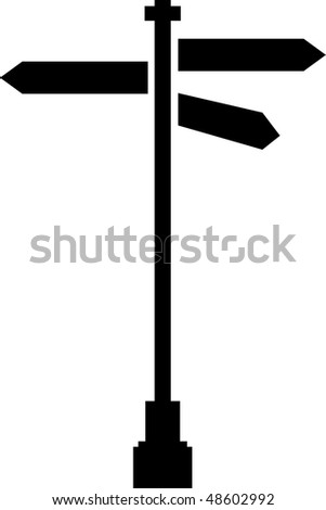 blank signpost clipart. stock vector : Blank signpost.