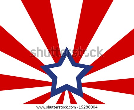 abstract of red and white background with blue star