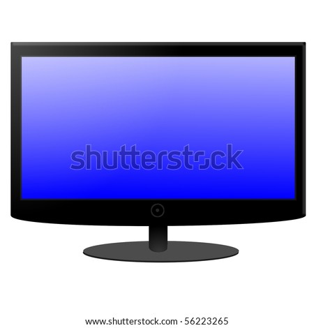  Plasma Televisions on Lcd Plasma Tv Screen Isolated On A White Background Stock Photo