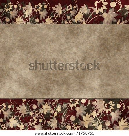 stock photo floral grunge retro wedding invitation or greeting card on old