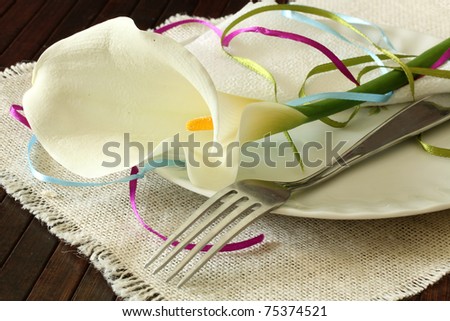 table setting romantic wedding
