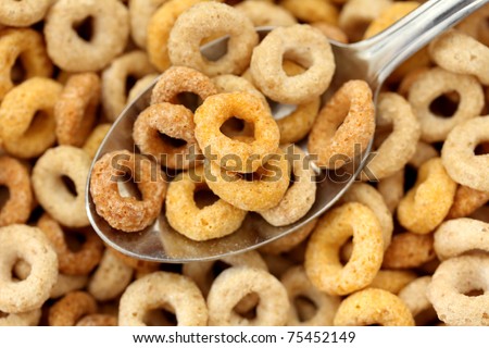 Macro view of the cereal ,corn flakes