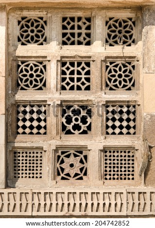 beautiful windows with ornaments in islamic style