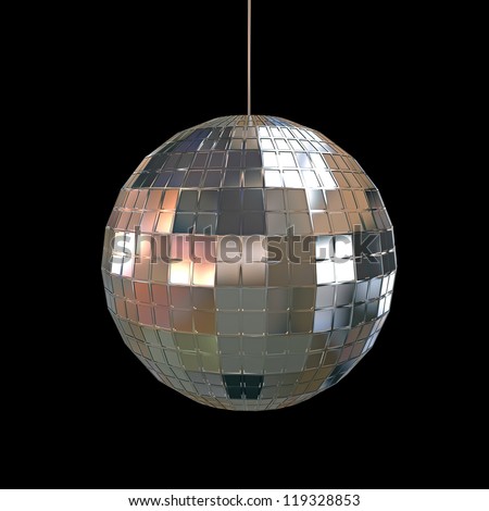 glitter ball isolated on white background