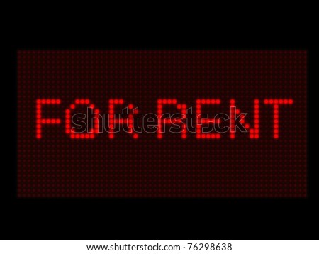 for rent sign on led display
