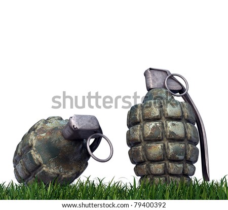 grenades isolated on white background